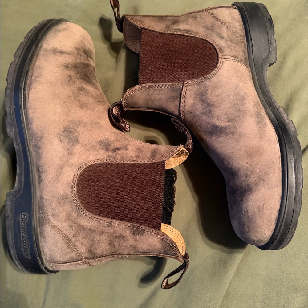 Blundstone Men's rustic Distressed Tan Leather Boots
